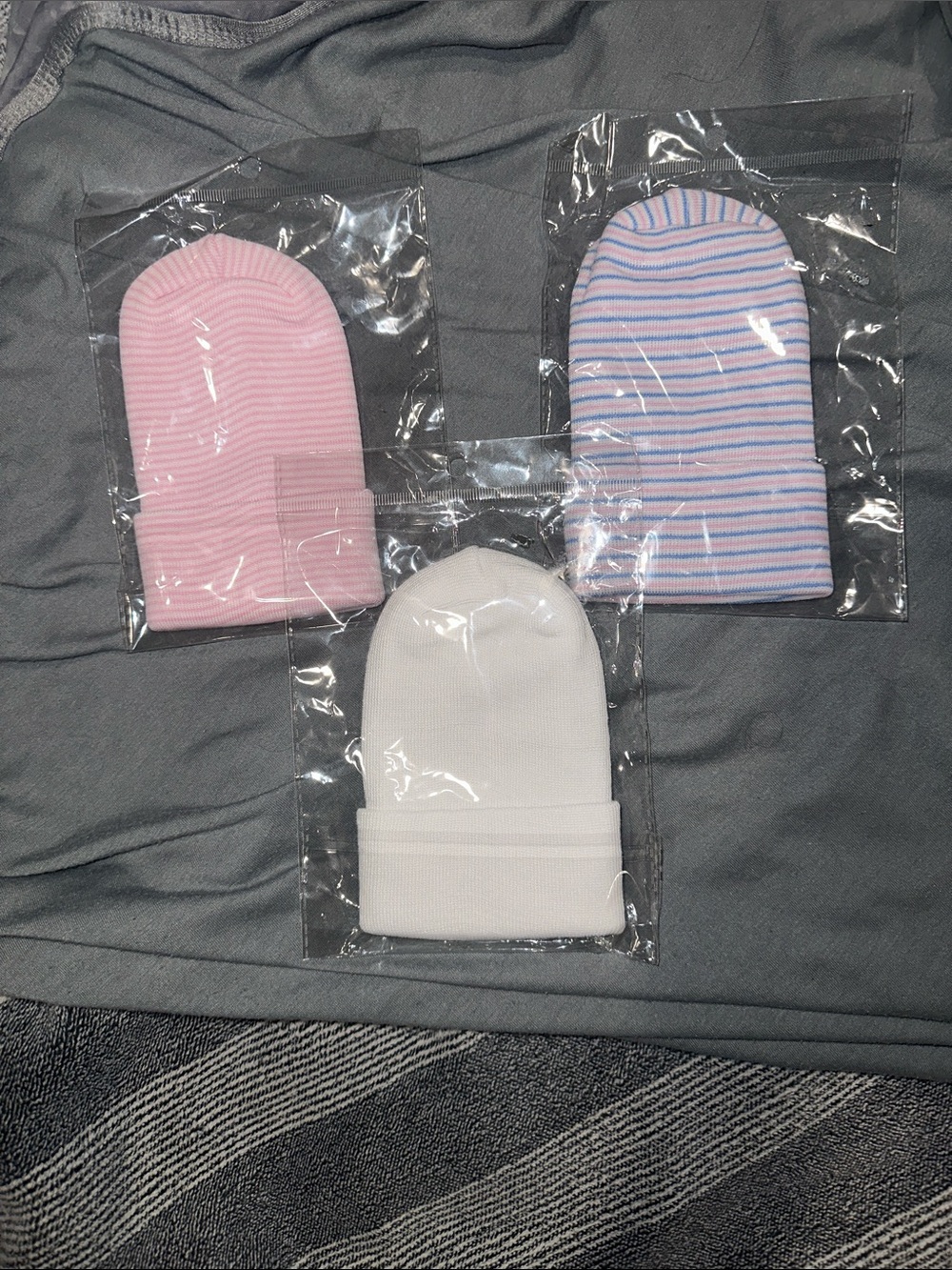 Newborn Baby Infant Beanies (Lot of 3)